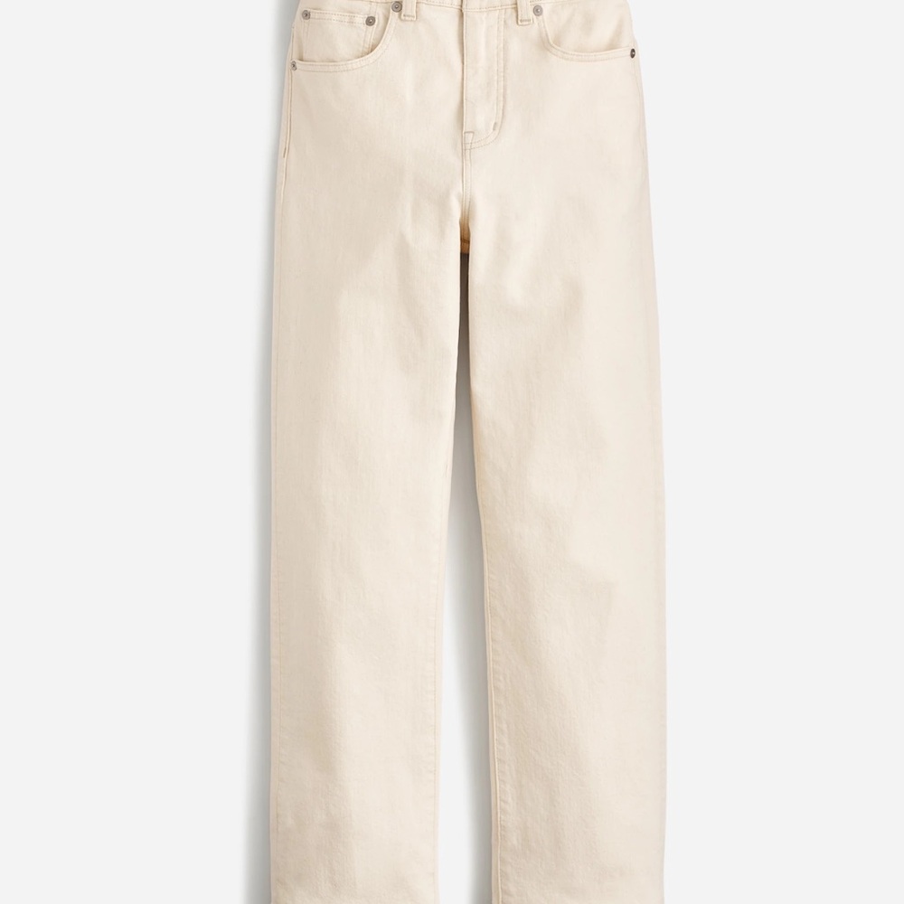 Madewell Cream 90s Straight-Leg Denim Jeans